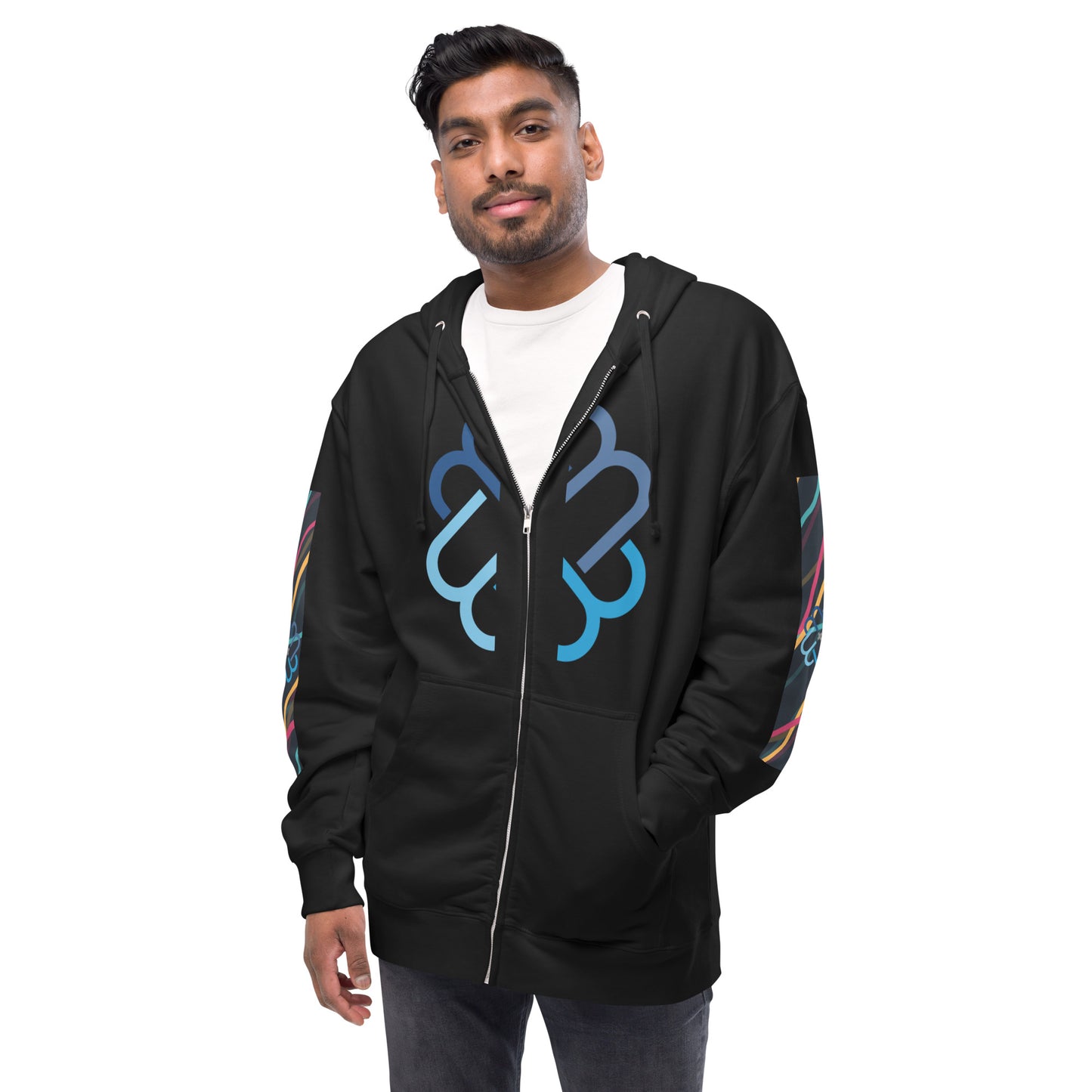 M4 Solo Unisex fleece zip up hoodie