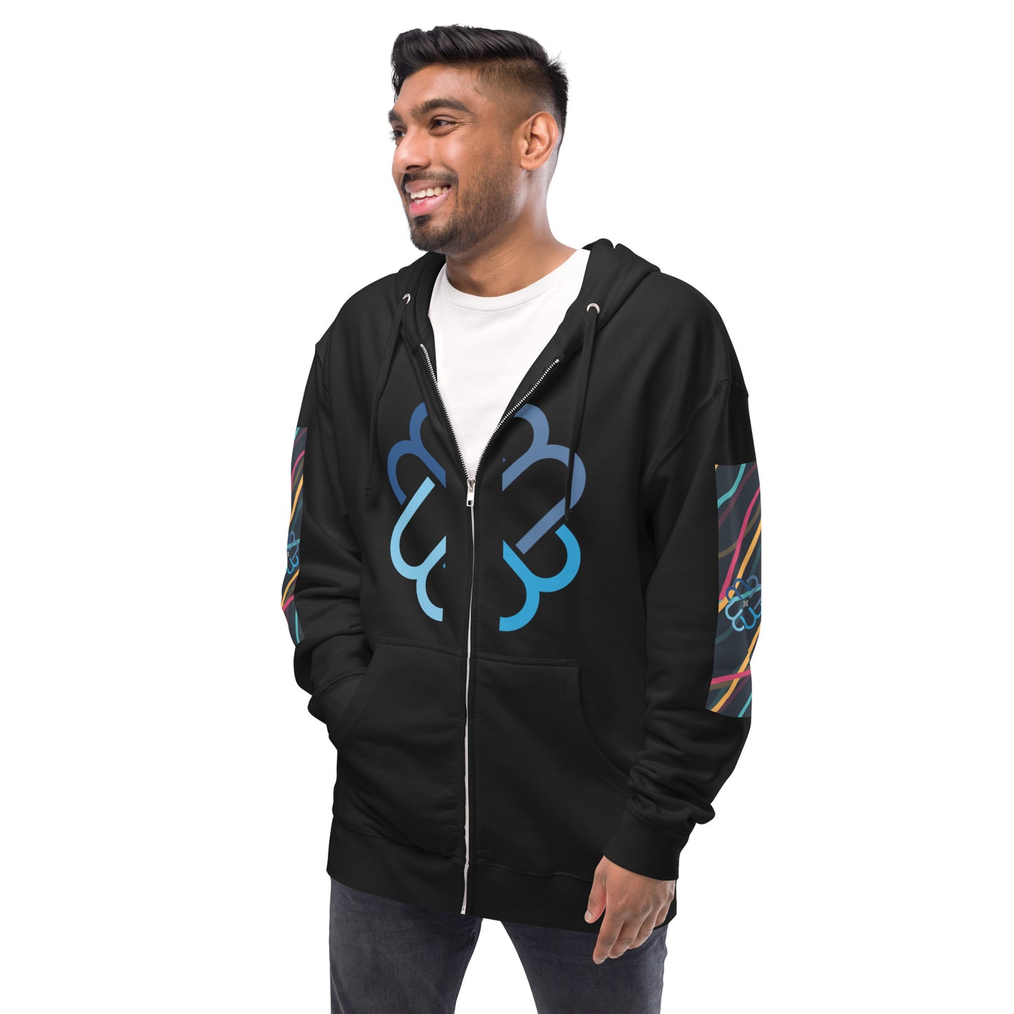 M4 Solo Unisex fleece zip up hoodie