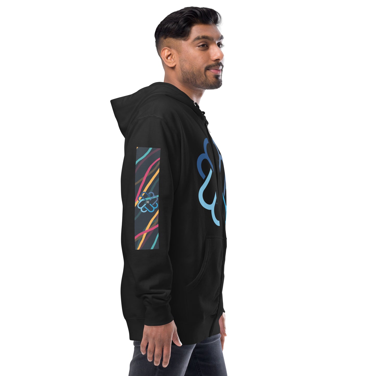 M4 Solo Unisex fleece zip up hoodie