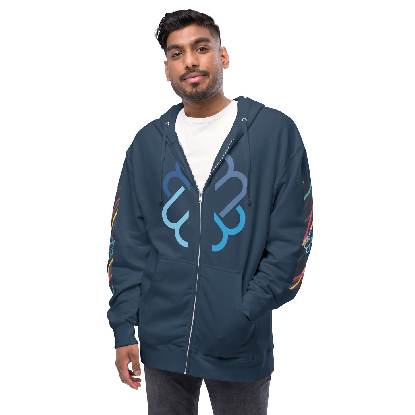 M4 Solo Unisex fleece zip up hoodie