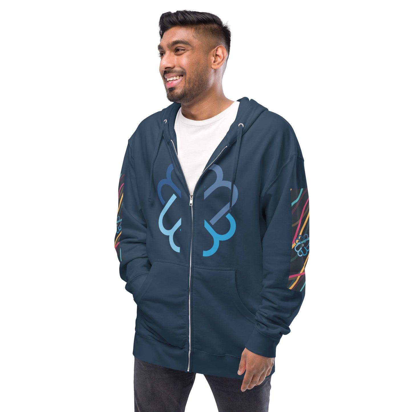 M4 Solo Unisex fleece zip up hoodie