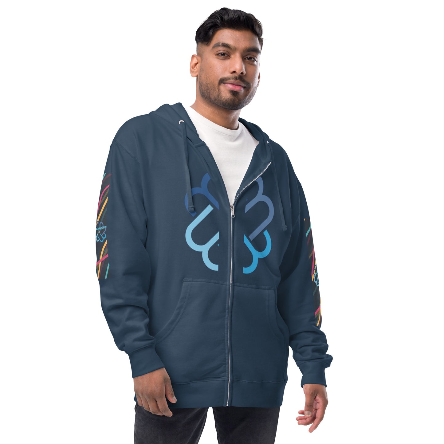 M4 Solo Unisex fleece zip up hoodie