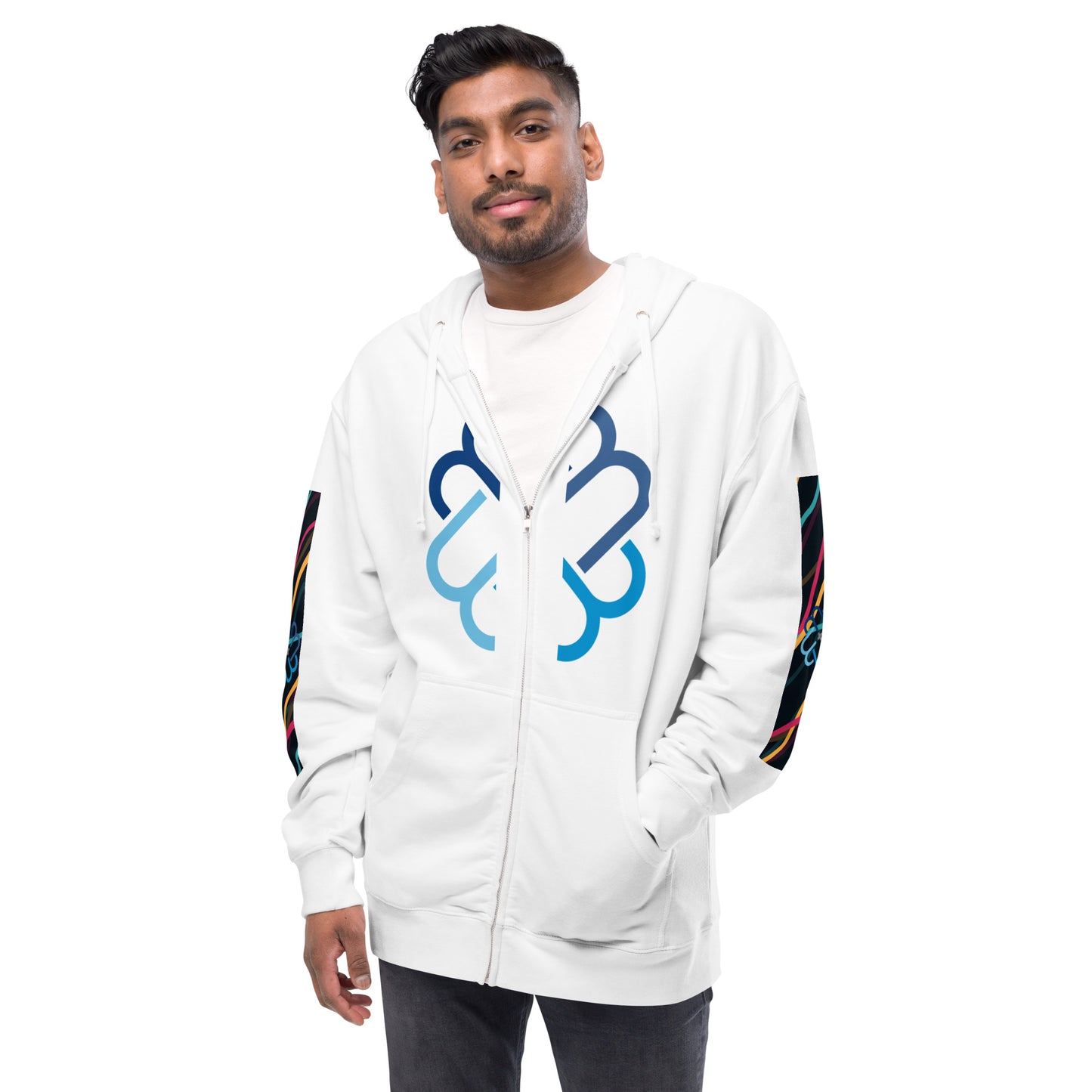 M4 Solo Unisex fleece zip up hoodie