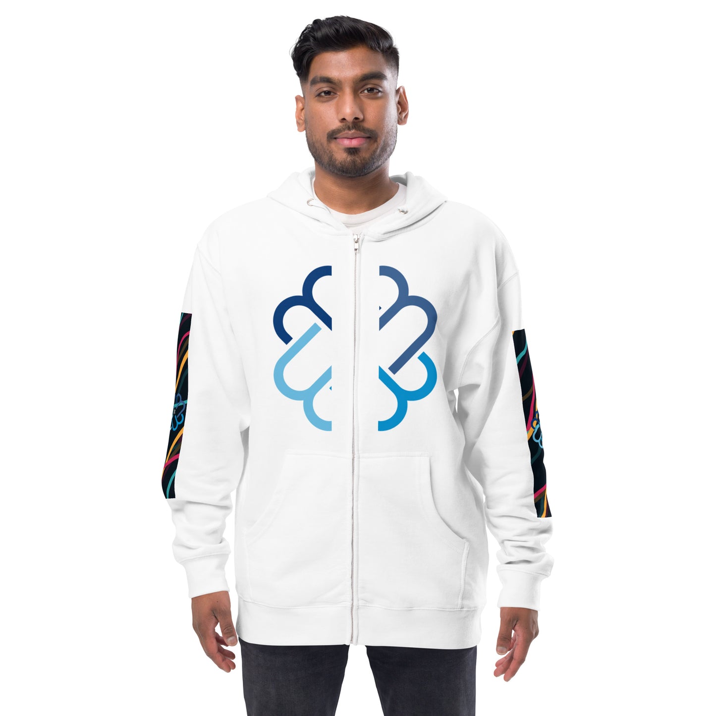 M4 Solo Unisex fleece zip up hoodie